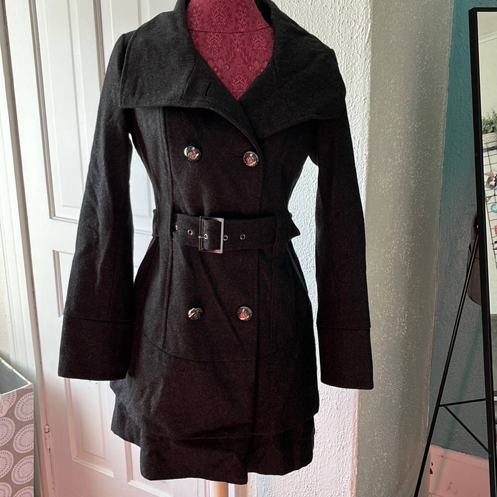Gray guess peacoat